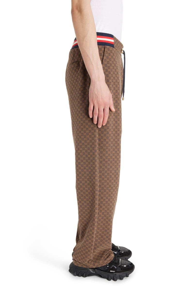 Balmain Mini Monogram Drawstring Pants, Alternate, color,