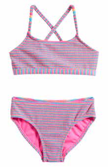 Breaking Waves Kids' Stripe Two-Piece Bikini Swimsuit