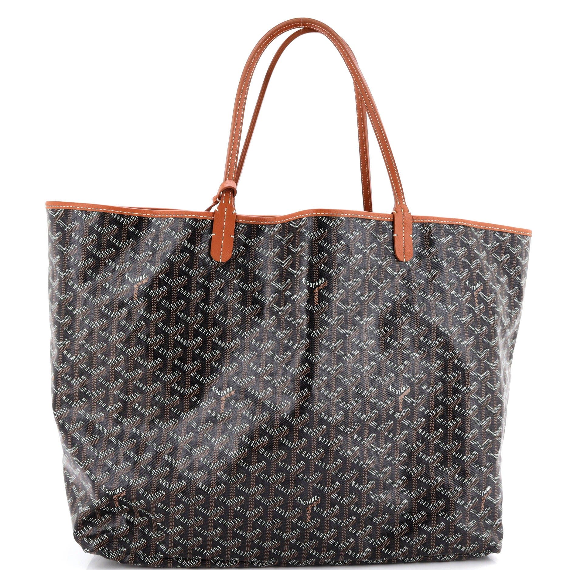 Pre-Owned Goyard Saint Louis Tote Coated Canvas GM, Alternate, color, Black