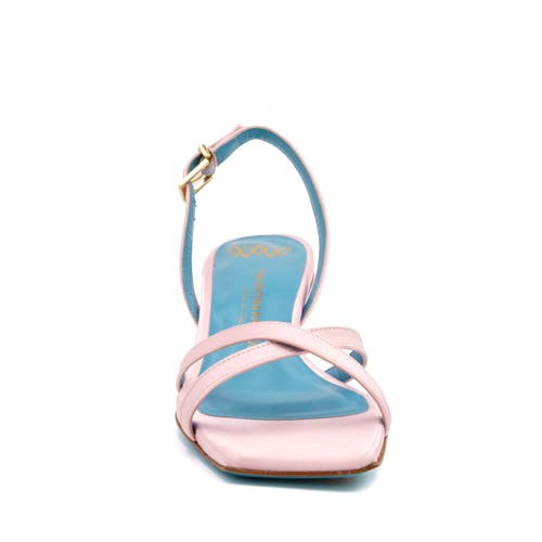 Valentina Rangoni Vulcano Halter Satin Sandal In Rosa Raso