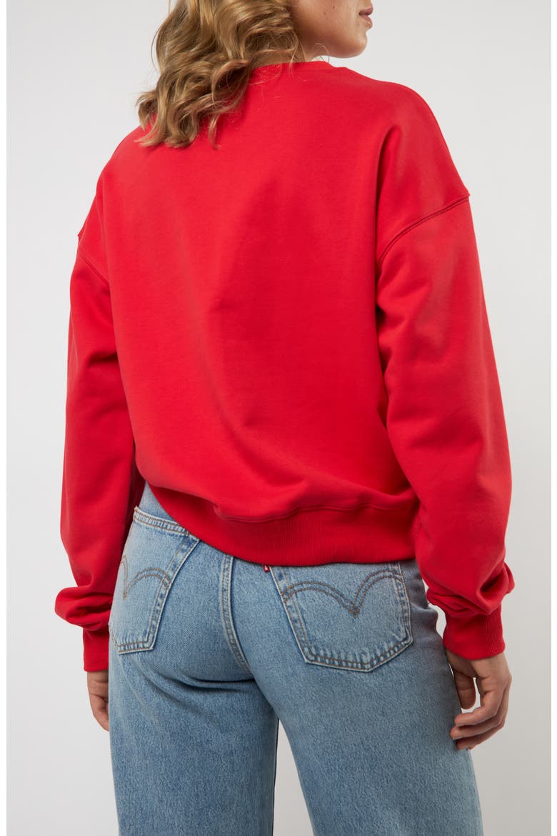 Vie Ta Vie Cotton Graphic Sweatshirt, Alternate, color, RED