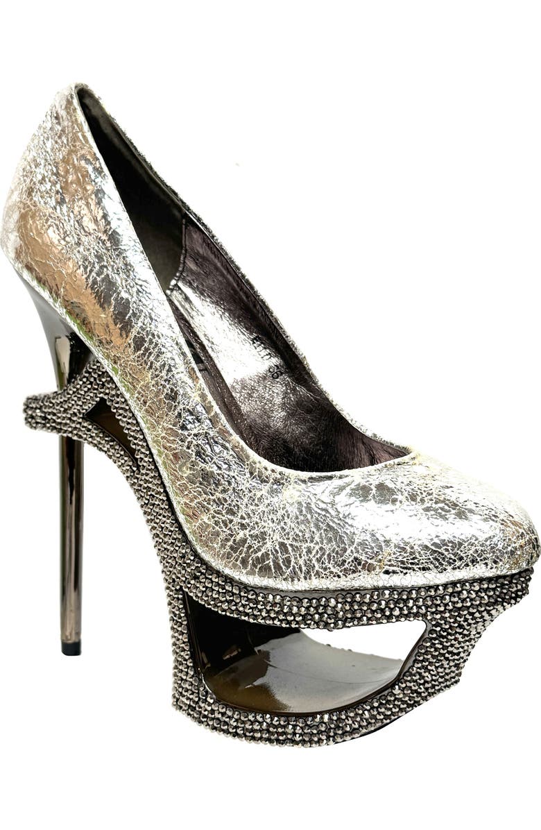 LADY COUTURE Platform Stiletto Pump, Main, color, Silver