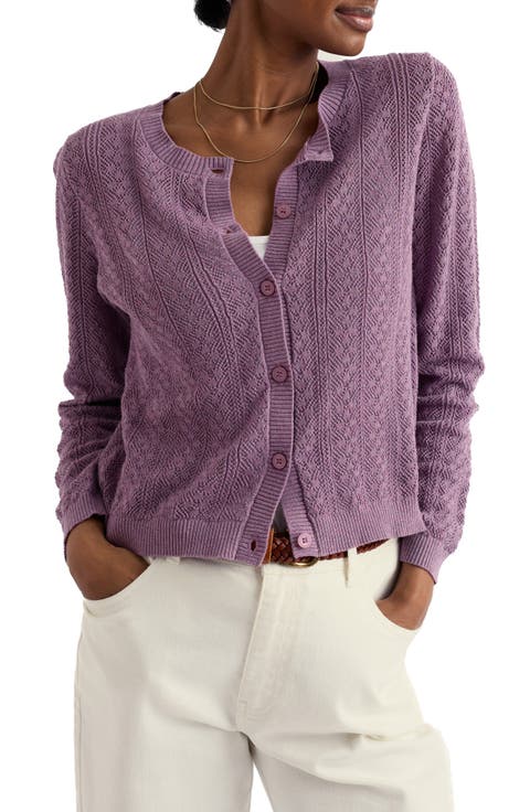 Willowing Organic Cotton Pointelle Cardigan