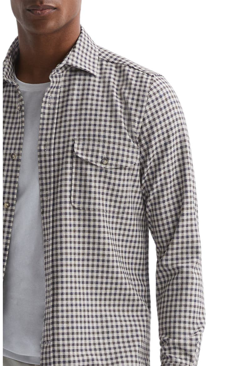 Tremont Check Brushed Button-Up Shirt, Alternate, color, CHOCOLATE MULTI