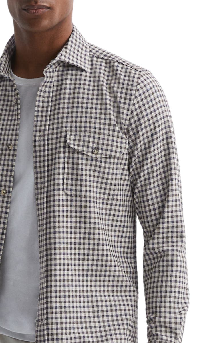 Reiss Tremont Check Brushed Button-Up Shirt, Alternate, color, 