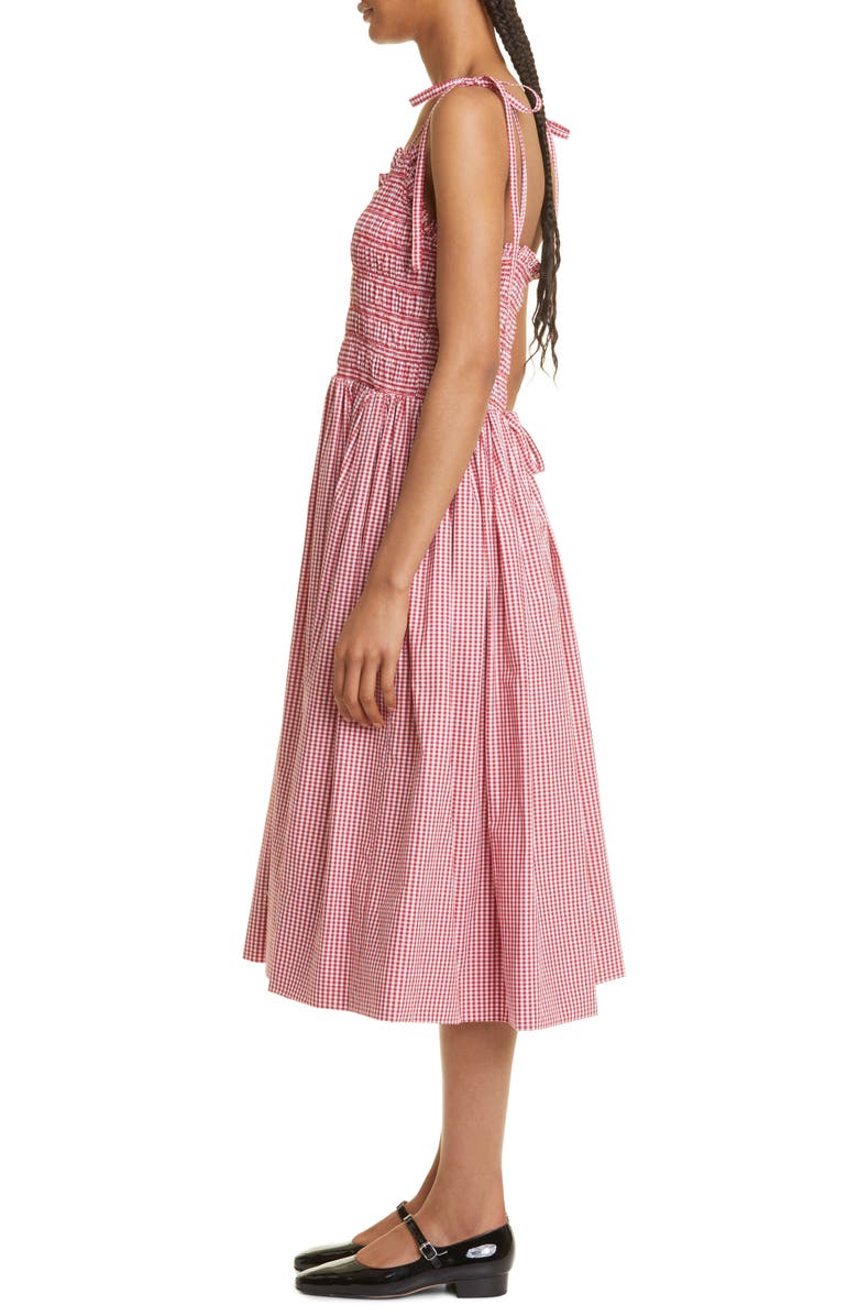 Sandy Liang Kanteen Cotton Gingham Sundress, Alternate, color,