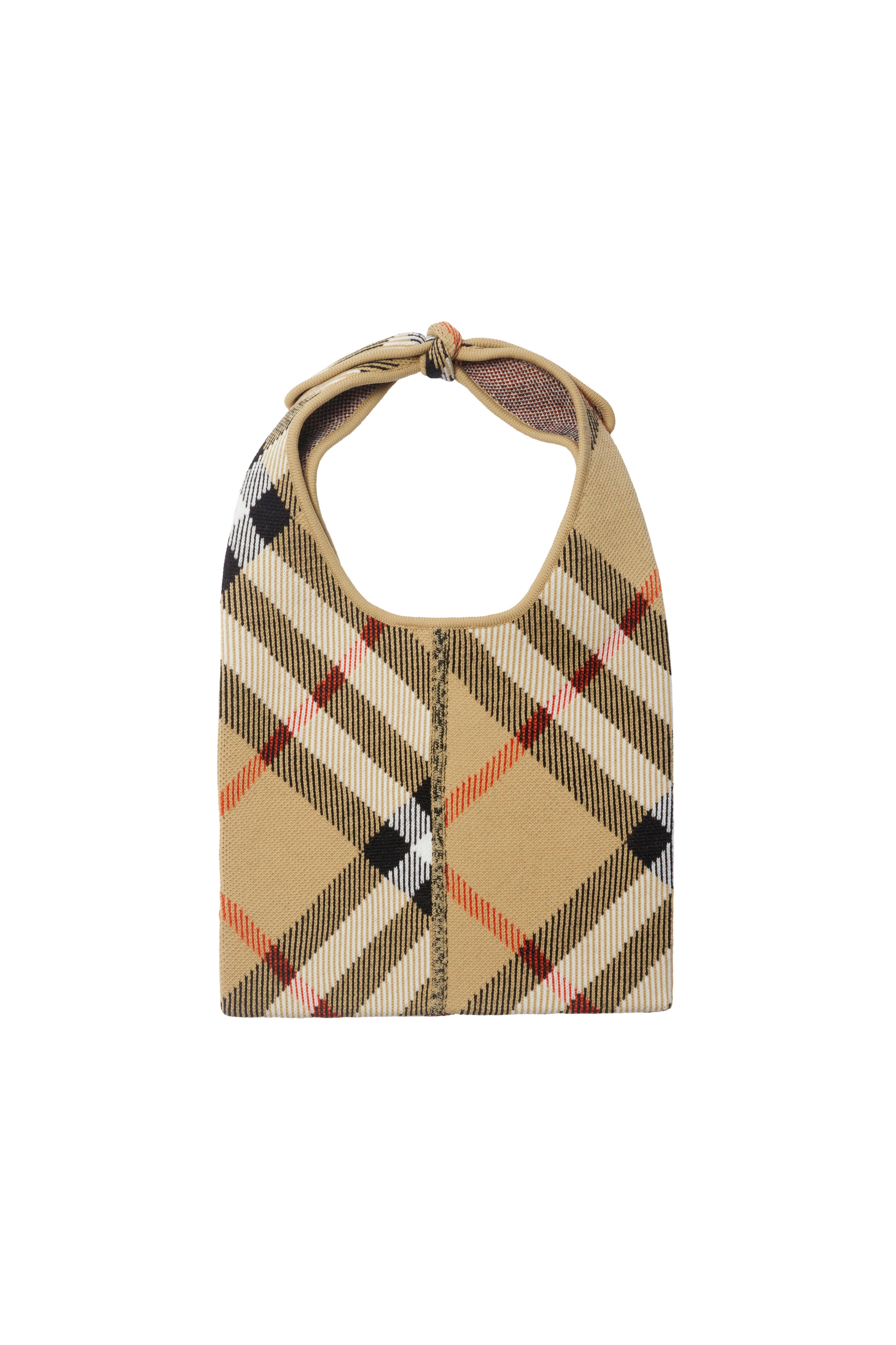 Burberry Check Tie Bag, Alternate, color, 