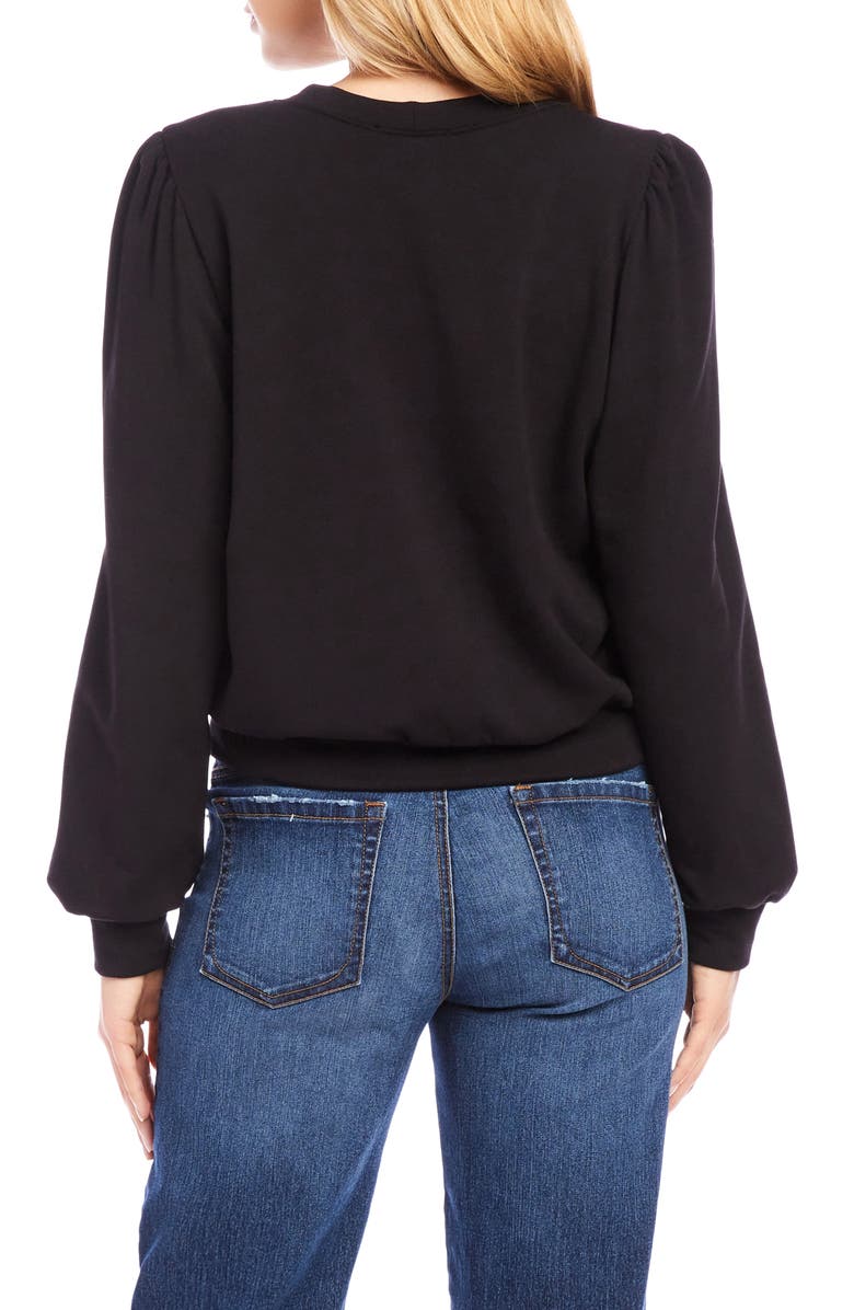 Karen Kane Puff Sleeve Sweatshirt, Alternate, color, 