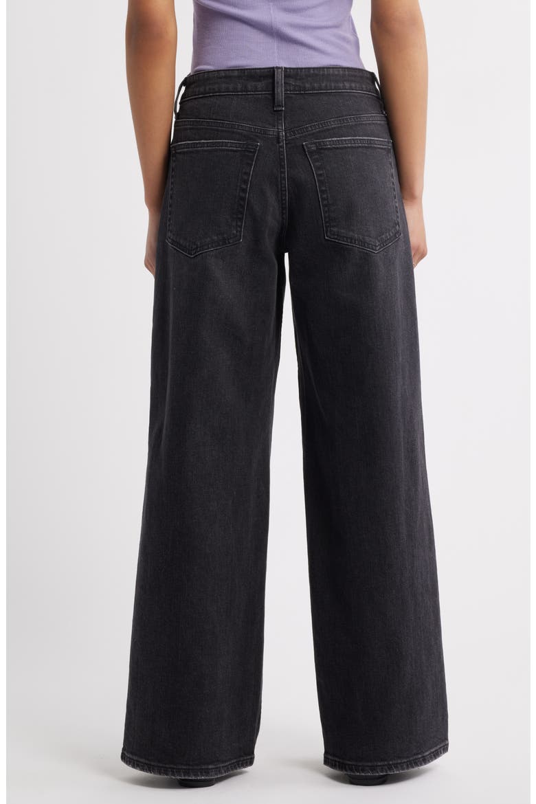 Low Rise Baggy Wide Leg Jeans, Alternate, color, WASHED BLACK