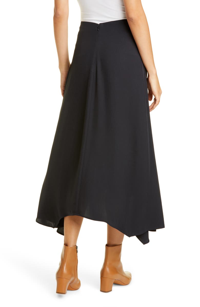 Vince Tie Front Asymmetrical Hem Skirt, Alternate, color,