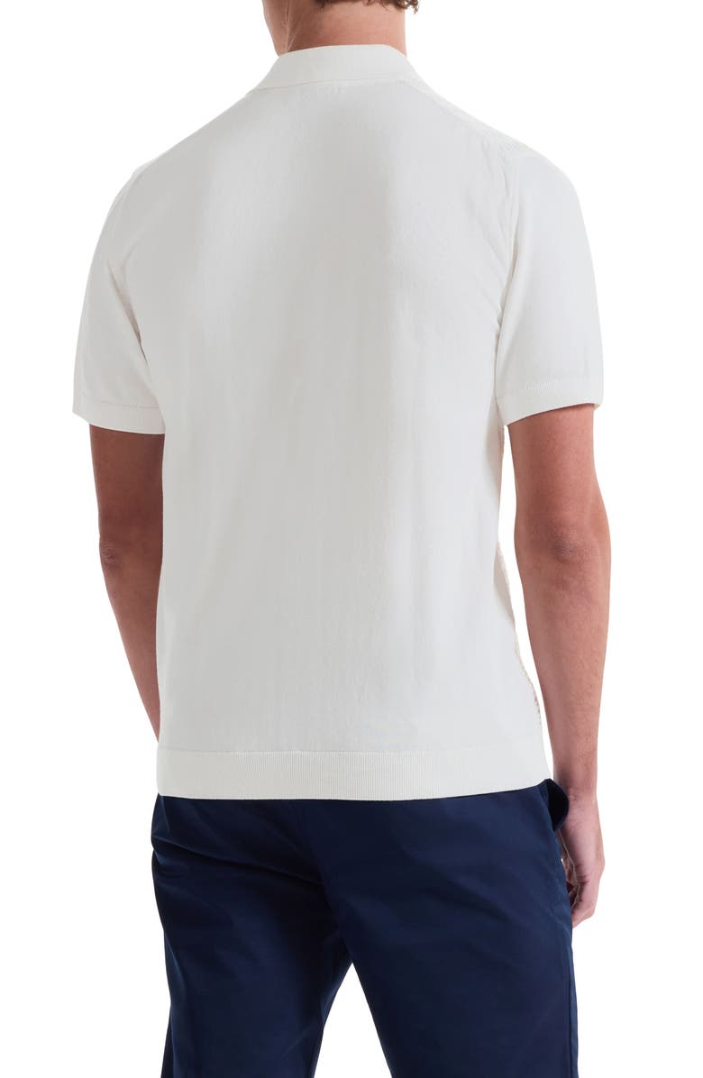 Bugatchi Short Sleeve Cardigan, Alternate, color, Chalk