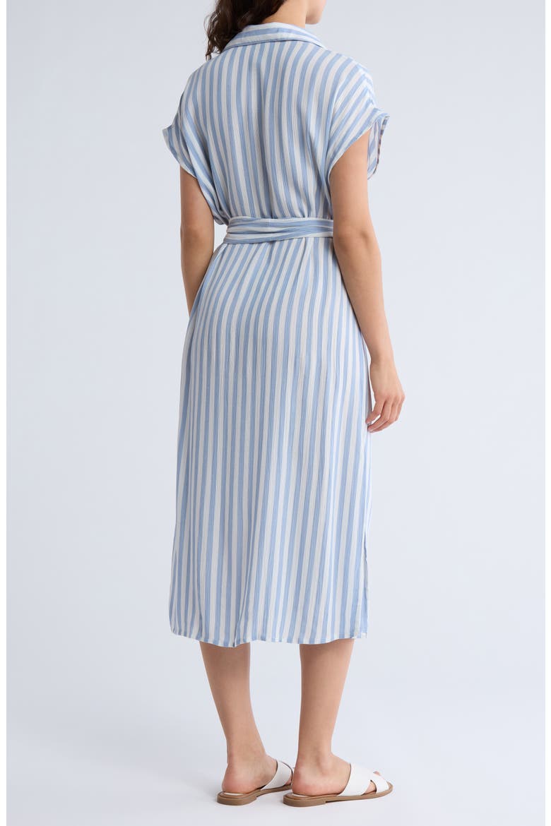 Stripe Cover-Up Shirtdress, Alternate, color, BLUE