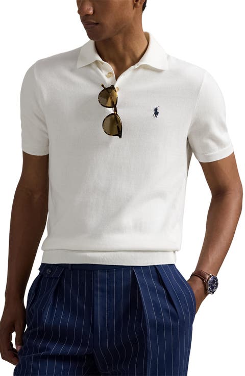 Short Sleeve Cotton Polo Sweater