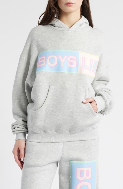 Boys Lie Better Half Racer Hoodie In Grey