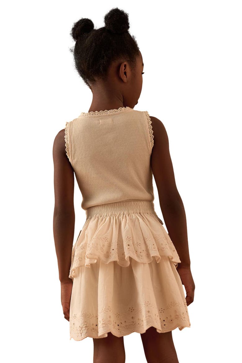 Kids' Twofer Tiered Dress, Alternate, color, CREAM