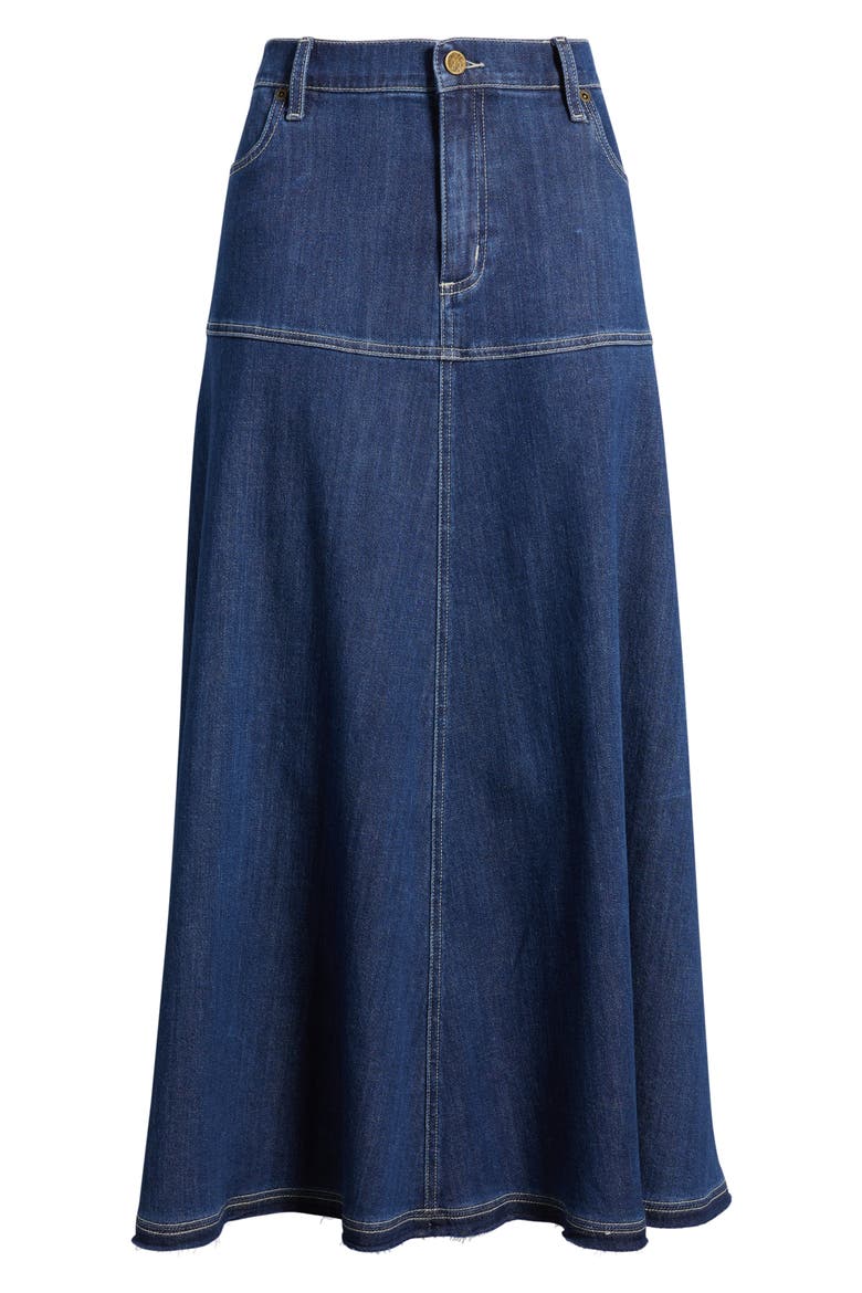 KOBI HALPERIN Ysabelle Raw Release Hem Denim Skirt (Women) | Nordstrom