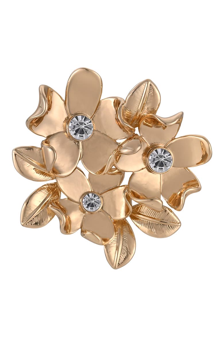 Flower Cluster Pin, Main, color, GOLD