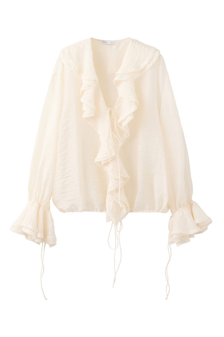 Ruffle Top, Main, color, ECRU