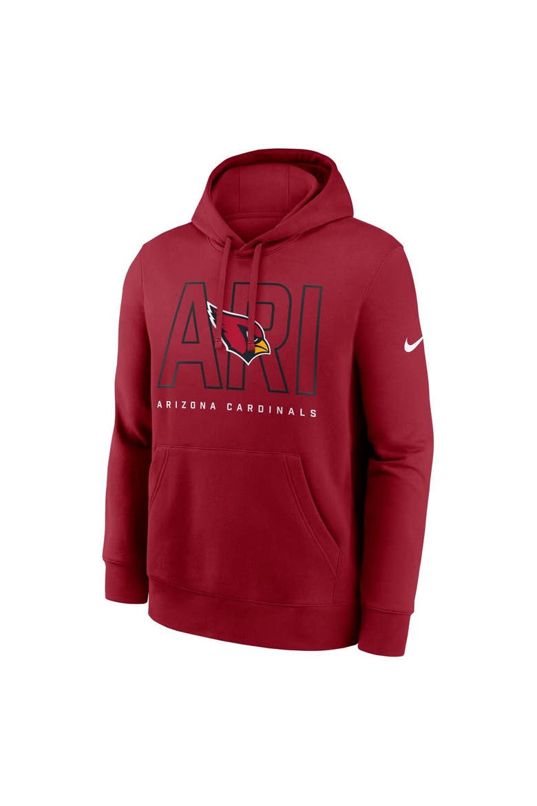 Men's Nike Cardinal Arizona Cardinals Busted Play Club Fleece Pullover Hoodie, Alternate, color, Cardinal