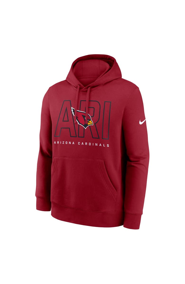 Nike Men's Nike Cardinal Arizona Cardinals Busted Play Club Fleece Pullover Hoodie, Alternate, color, Cardinal