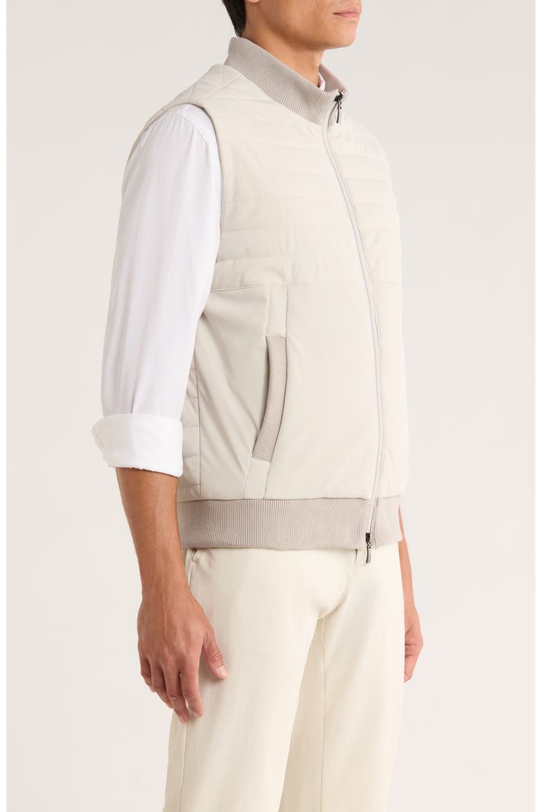 Fremantle Quilted Corduroy Vest, Alternate, color, STONE