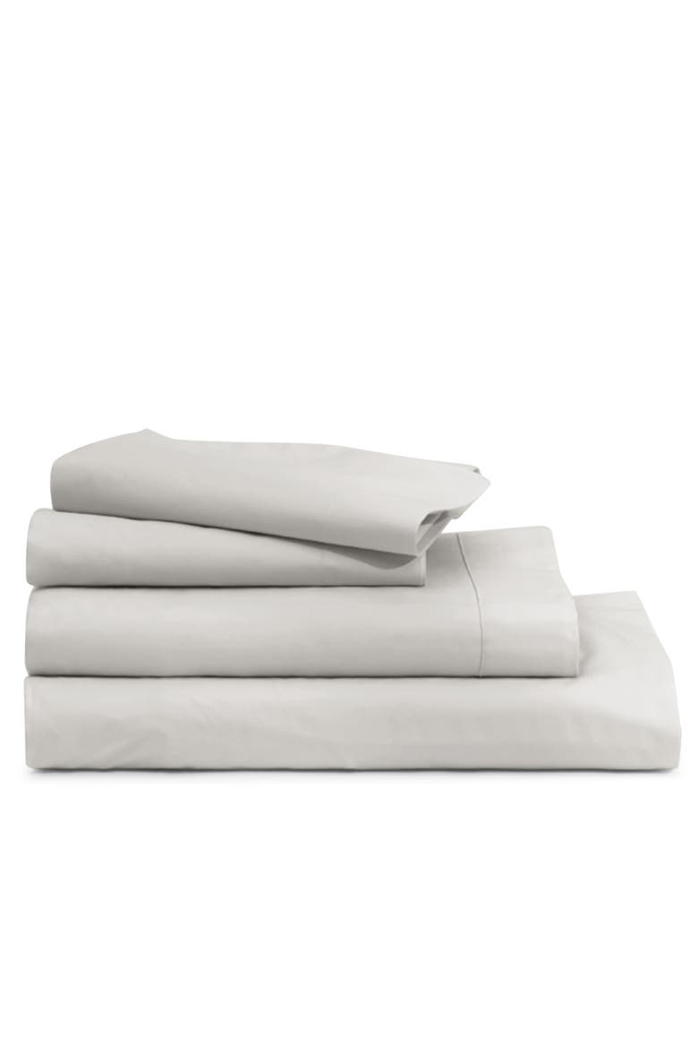 Sateen 276 Thread Count Organic Cotton Sheet Set, Main, color, GRAY