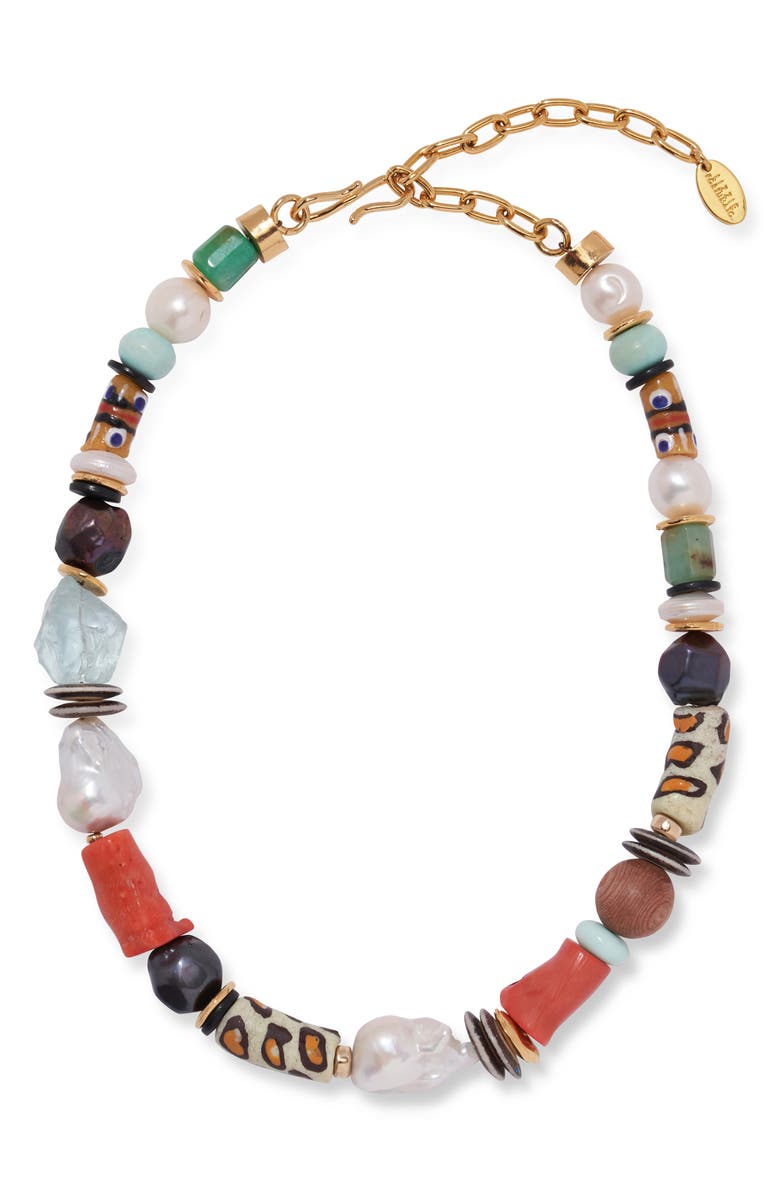 Lizzie Fortunato Salvador Beaded Necklace, Main, color,