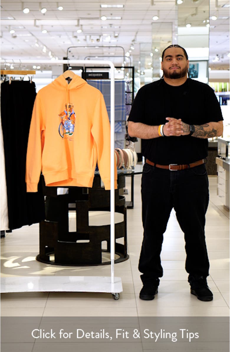 Polo Bear Fleece Graphic Hoodie, sales video thumbnail