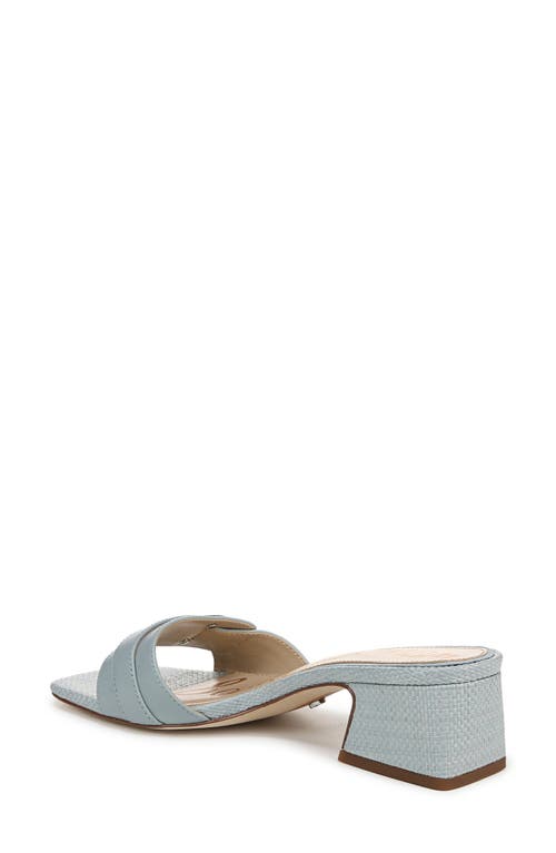 Sam Edelman Wilma Slip On Dress Sandal Cuoio Brown Woven Fabric In Blue