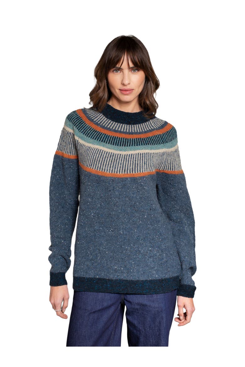 Statement Donegal Wool Sweater, Main, color, INDIGO