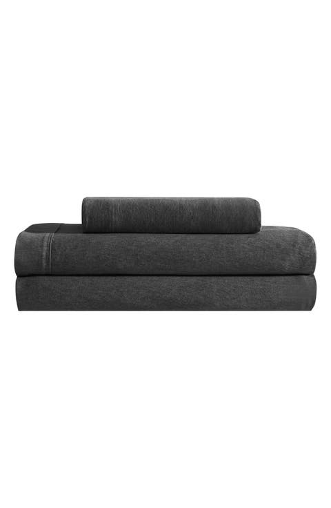 Mélange Cotton Blend Jersey Sheet Set