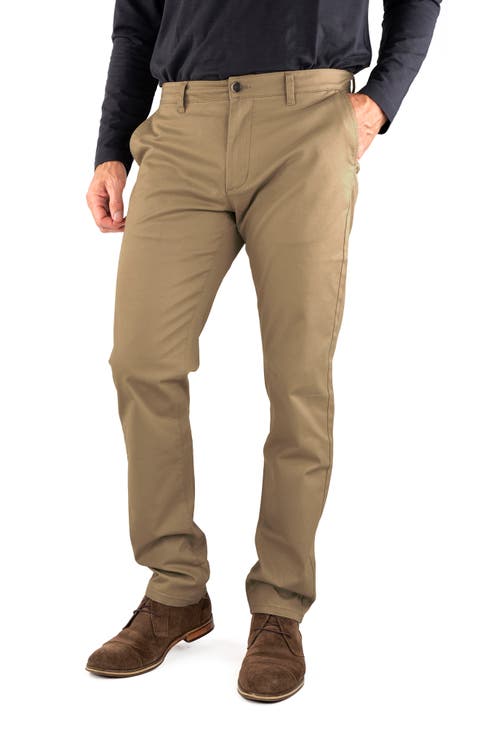 Straight Leg Stretch Cotton Twill Chino Pants