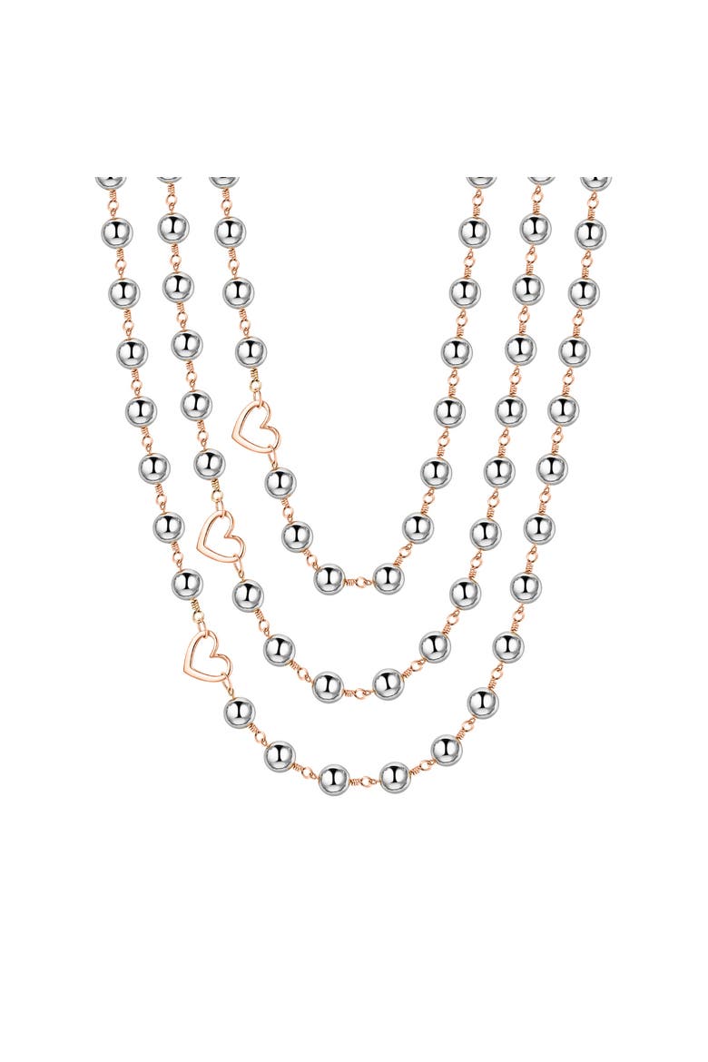 La Princesa Hematite 3-Layer Necklace, Main, color, Silver