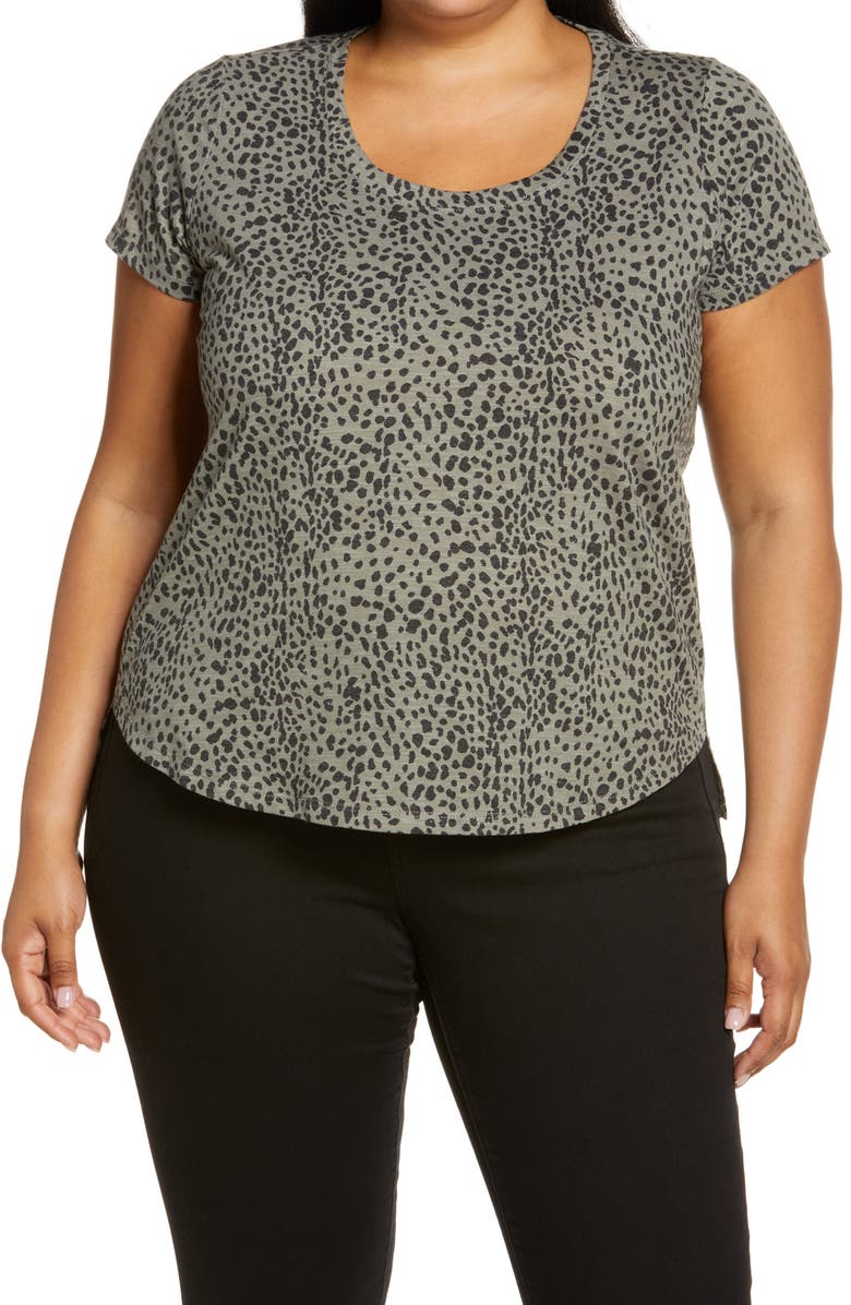 Vince Camuto Animal Print T-Shirt, Main, color, 