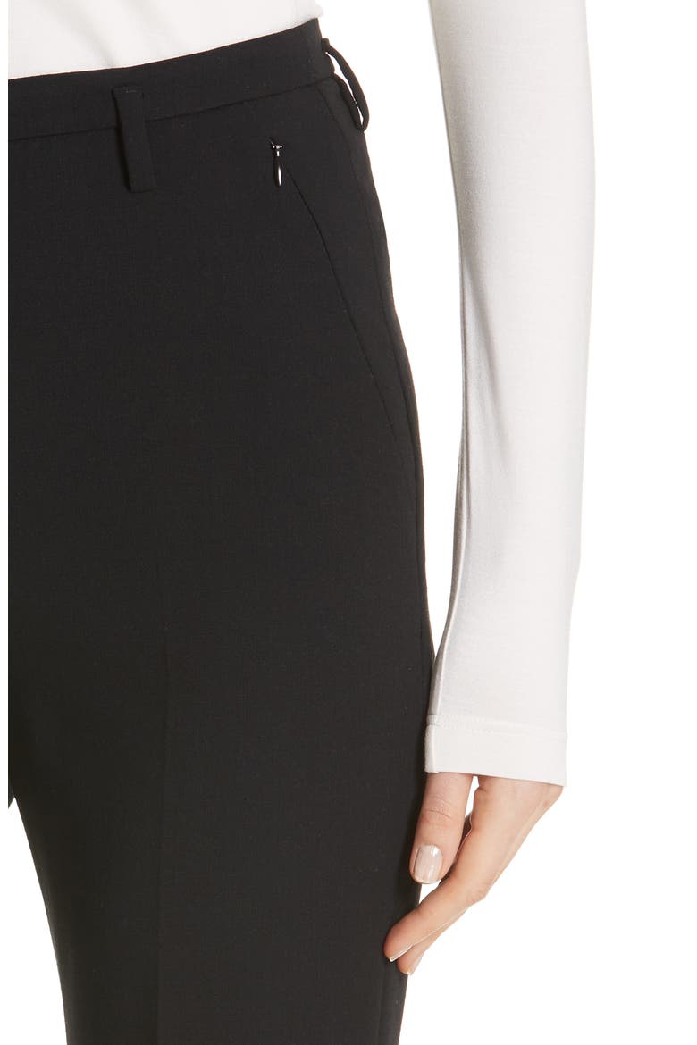 Farrah Stretch Wool Flare Pants, Alternate, color, BLACK