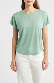 CITY BLUES Side Tie Knit Top