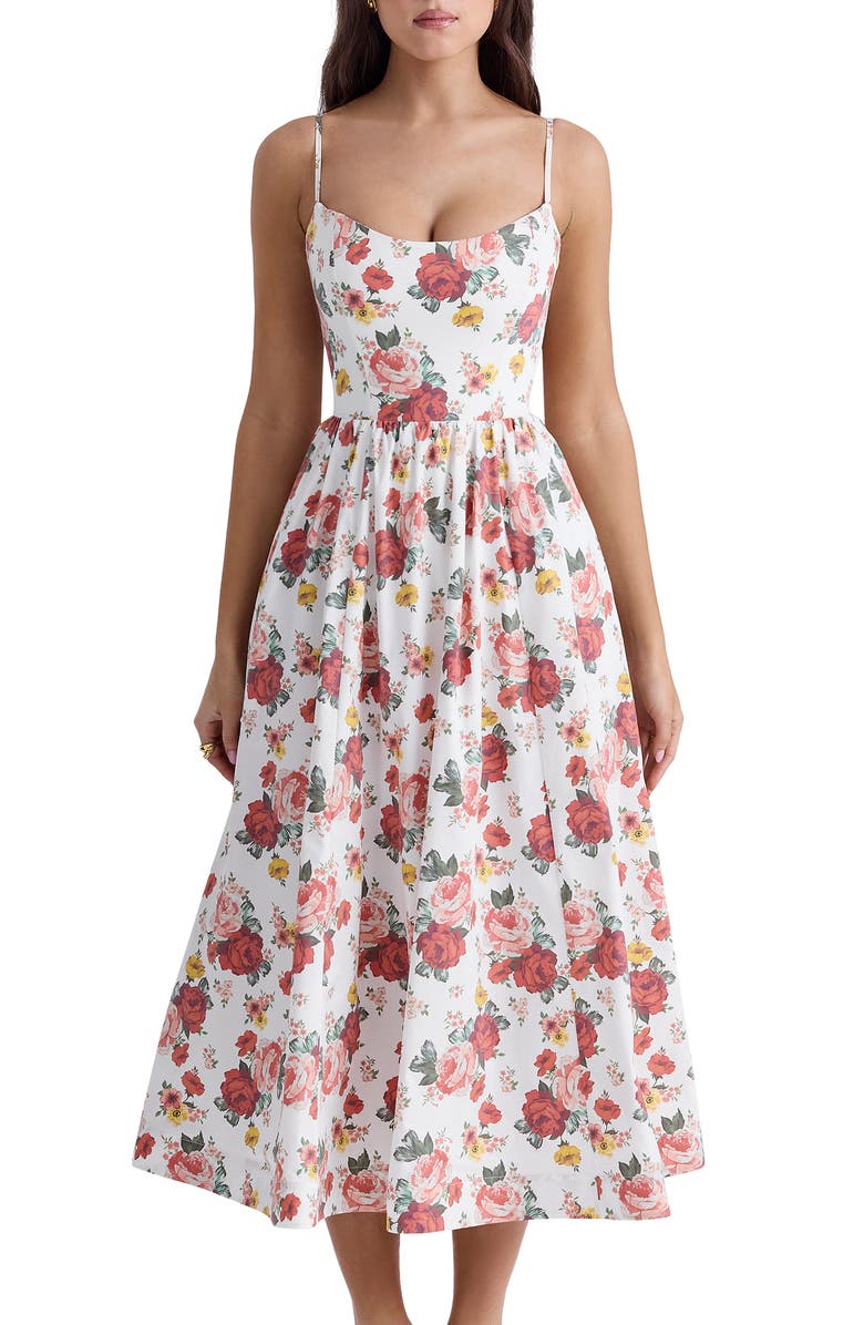HOUSE OF CB Lolita Floral Sundress, Alternate, color, Rose Print
