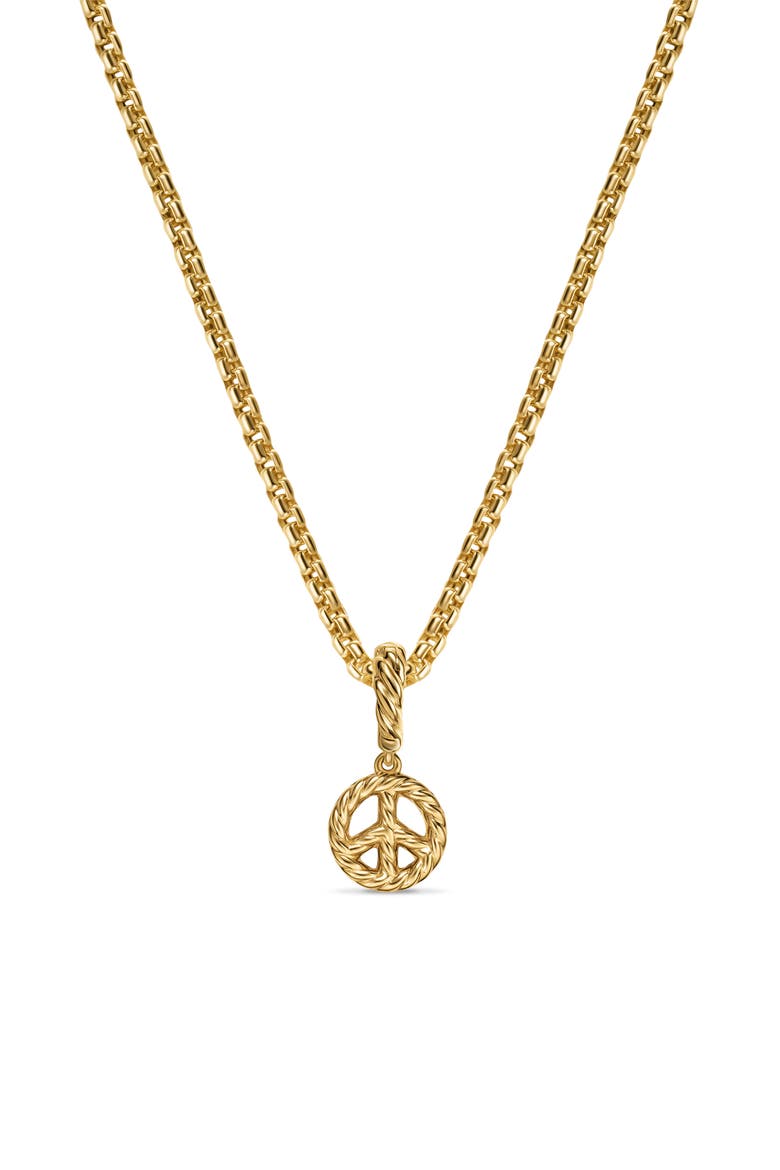 Micro Pavé Peace Sign Enhancer in 18K Yellow Gold with Diamonds, 7.6mm, Alternate, color, DIAMOND