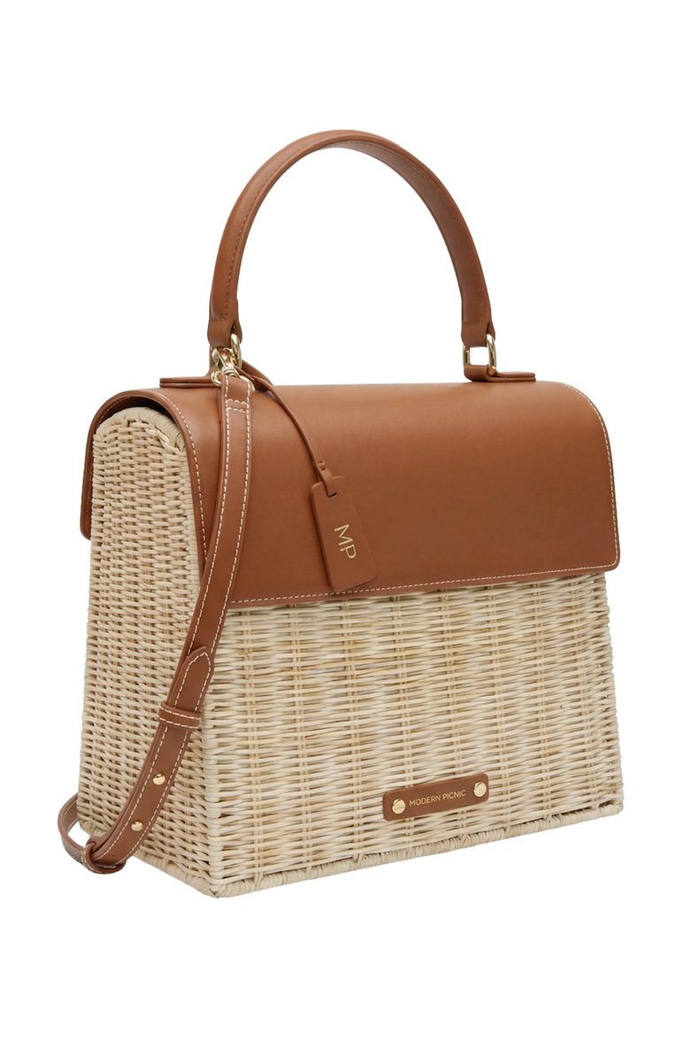 Modern Picnic The Luncher Lunch Box, Alternate, color, Light Brown Wicker