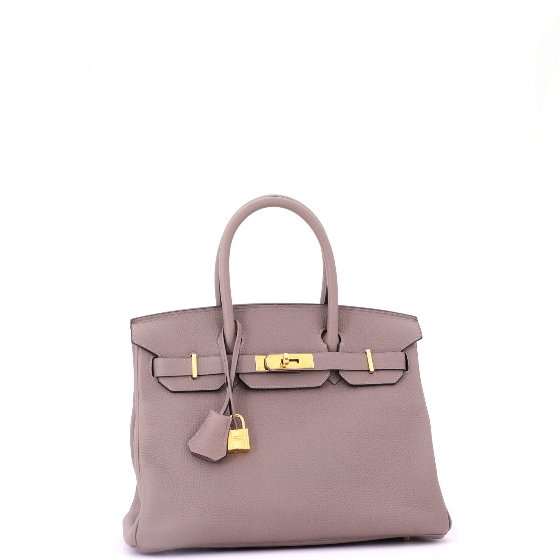 Pre-Owned Hermes Birkin Handbag Grey Togo with Gold Hardware 30, Alternate, color, 