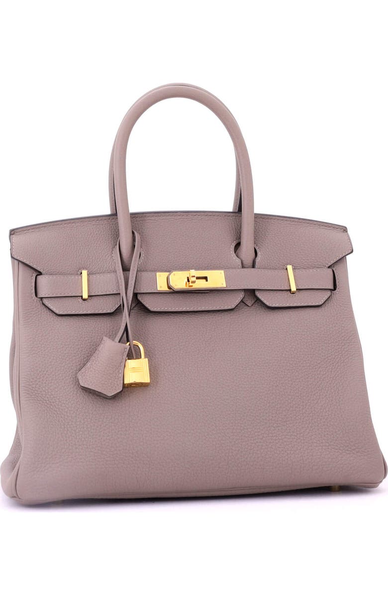 Pre-Owned Hermes Birkin Handbag Grey Togo with Gold Hardware 30, Alternate, color, Gris Asphalte
