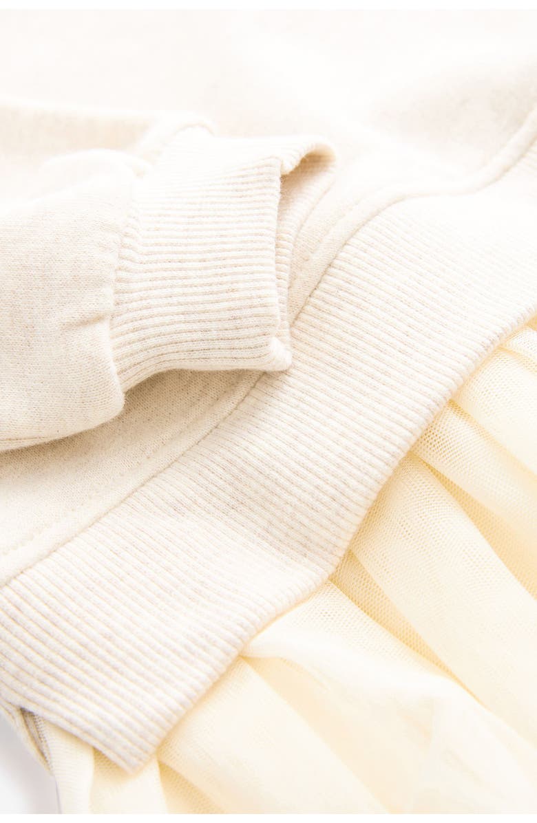 NEXT Kids' Tiered Mesh Sweatshirt Dress, Alternate, color, 