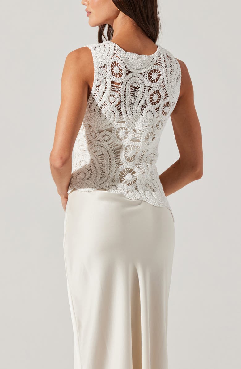 ASTR the Label Martina Mixed Media Midi Dress, Alternate, color, White Champagne