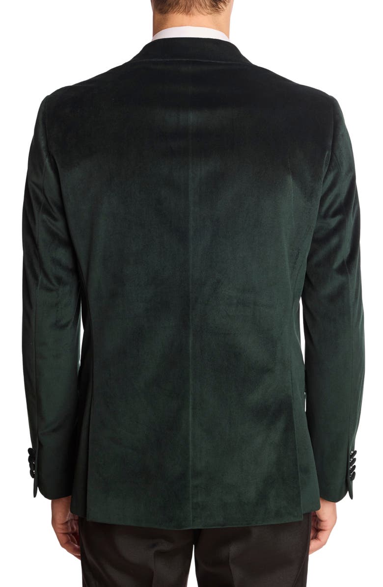 PAISLEY & GRAY Kyle Slim Fit Velvet Dinner Jacket, Alternate, color, Dark Green Velvet