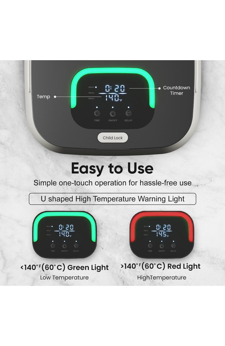 MIKO Nest Towel Warmer 23L Capacity with Aromatherapy, Alternate, color, White