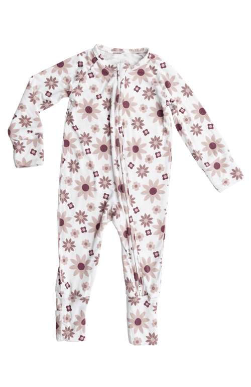 Kindred Bravely Zip Up Baby Pajamas In White
