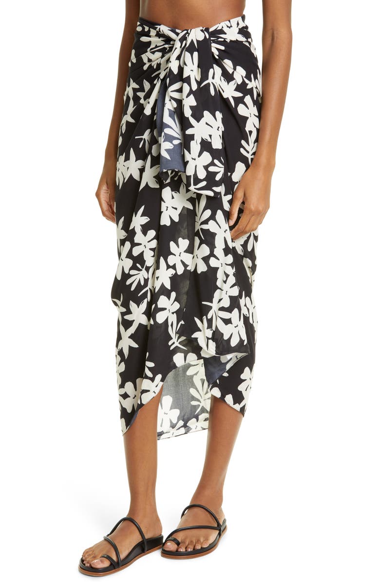 lemlem Sea Floral Sarong, Alternate, color,