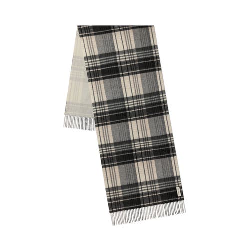 Mulberry Large Reversible Heritage Check Scarf In Neutral
