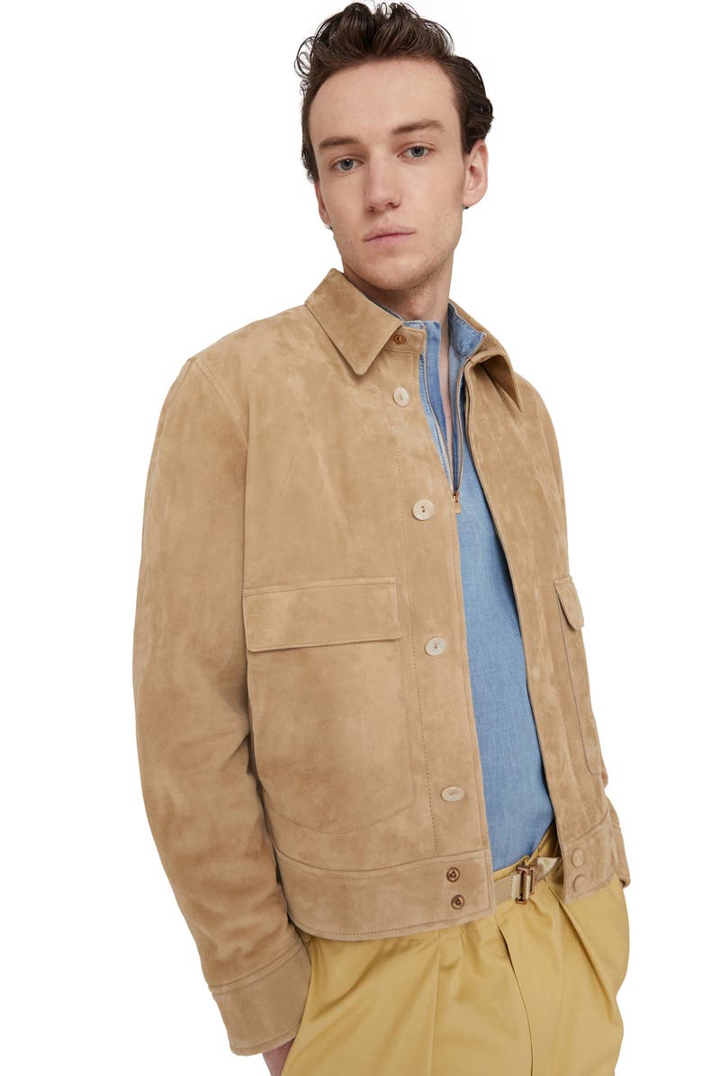 Agnona Suede Jacket, Alternate, color, 