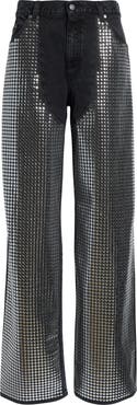 Stella McCartney Mirror Stud Wide Leg Jeans